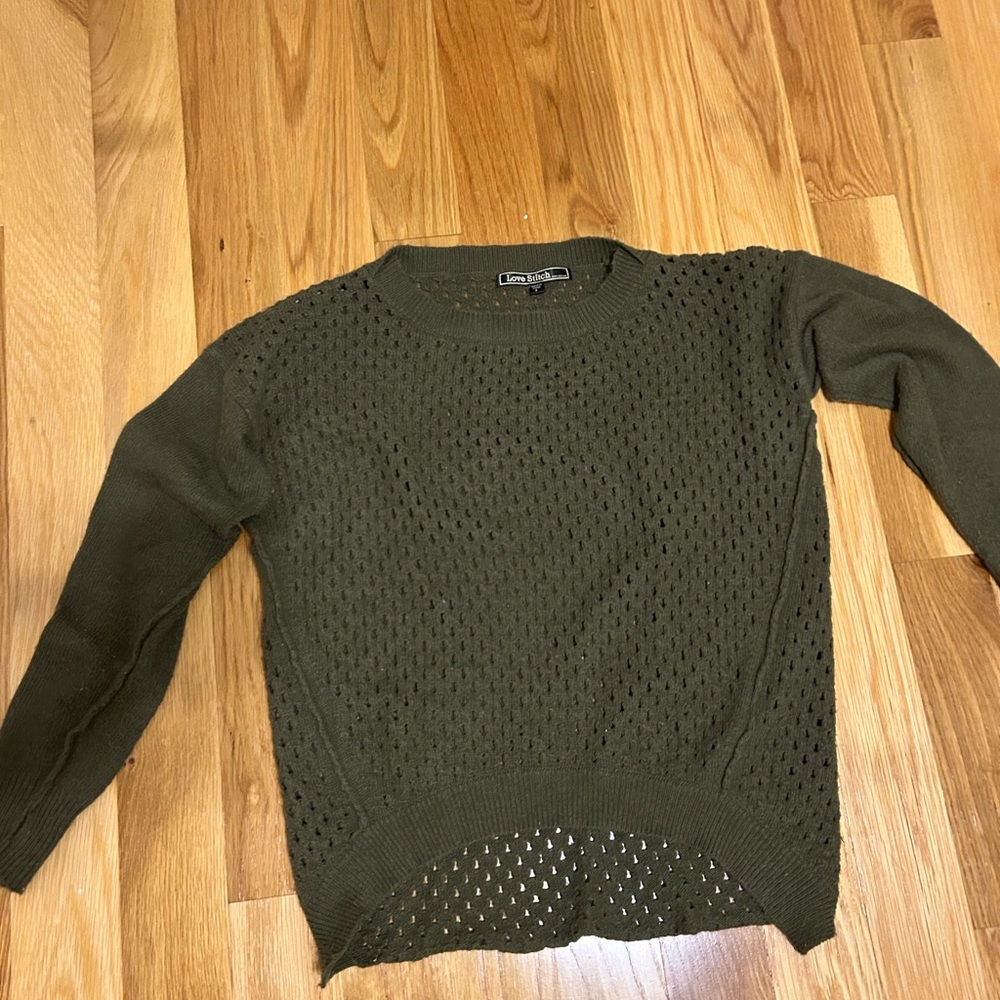 Lovestitch knit olive green sweater